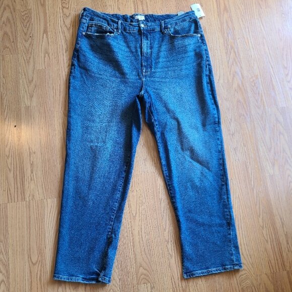 NWT! GOOD AMERICAN GOOD BOY ALWAYS FITS SPLIT HEM JEAN HIGH RISE STRAIGHT 20-26 - Picture 2 of 8